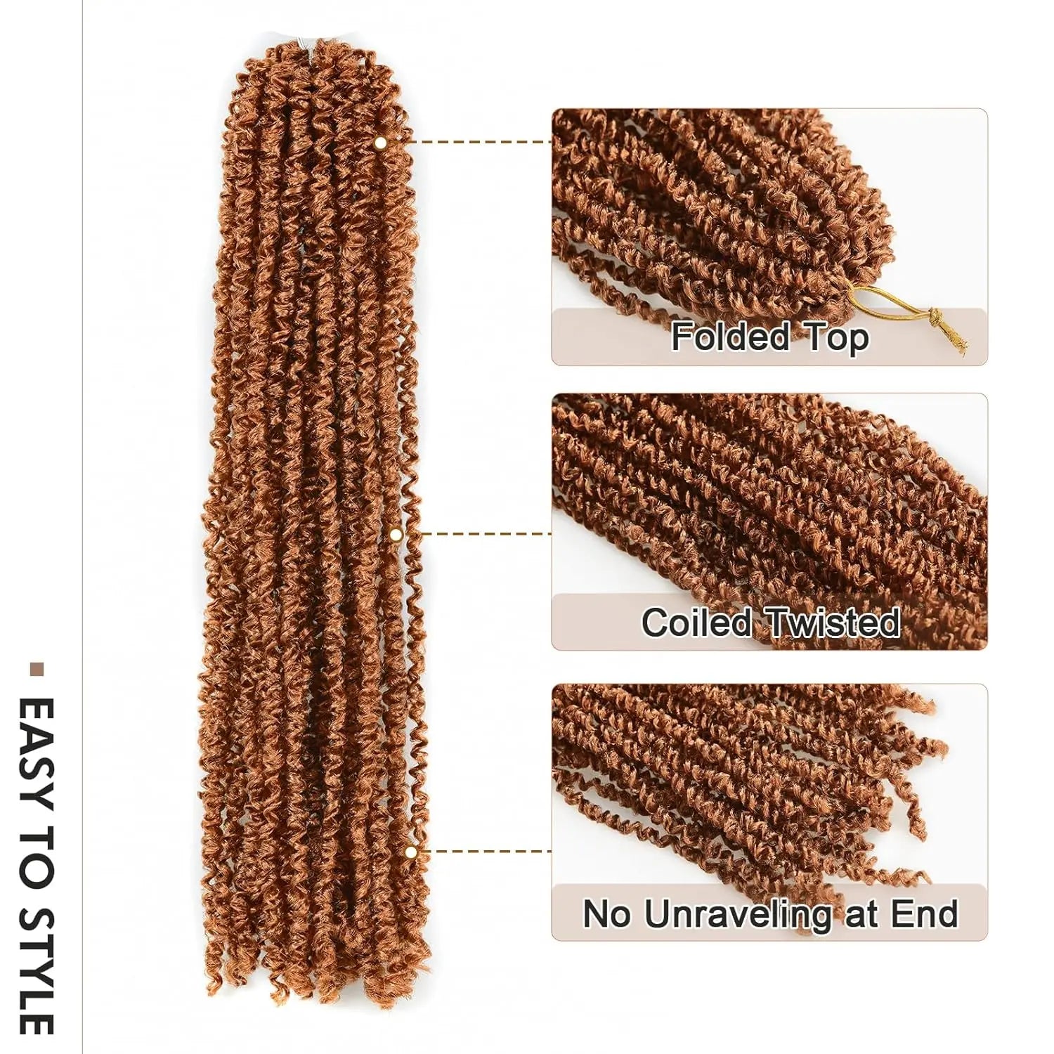 ( US ONLY) FAST SHIPPING丨ToyoTress® Micro Kinky Twist Crochet Hair - 8 Packs (240 Strands) Natural Black Mini Spring Passion Twist Crochet Braids Synthetic Braiding Hair Extensions Toyotress