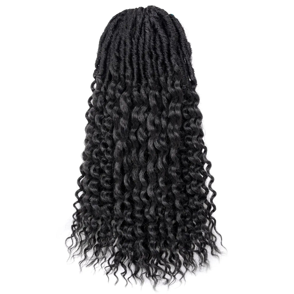 ( US ONLY) FAST SHIPPING DTL | Toyotress® Unique Deep Wave Locs Crochet French Locs With Long Curly Ends Crochet Hair Pre Looped Deep Wave Locs Braiding Hair For Women Toyotress