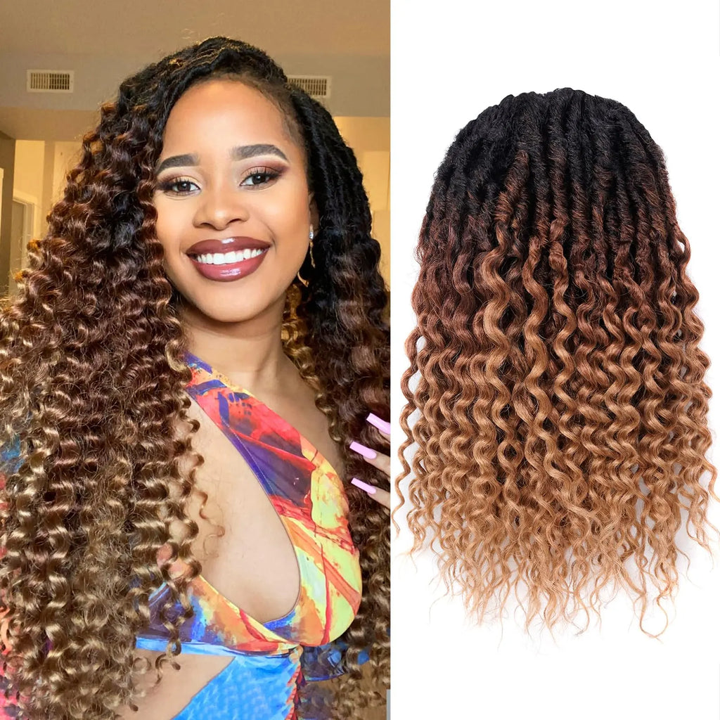 ( US ONLY) FAST SHIPPING DTL | Toyotress® Unique Deep Wave Locs Crochet French Locs With Long Curly Ends Crochet Hair Pre Looped Deep Wave Locs Braiding Hair For Women Toyotress