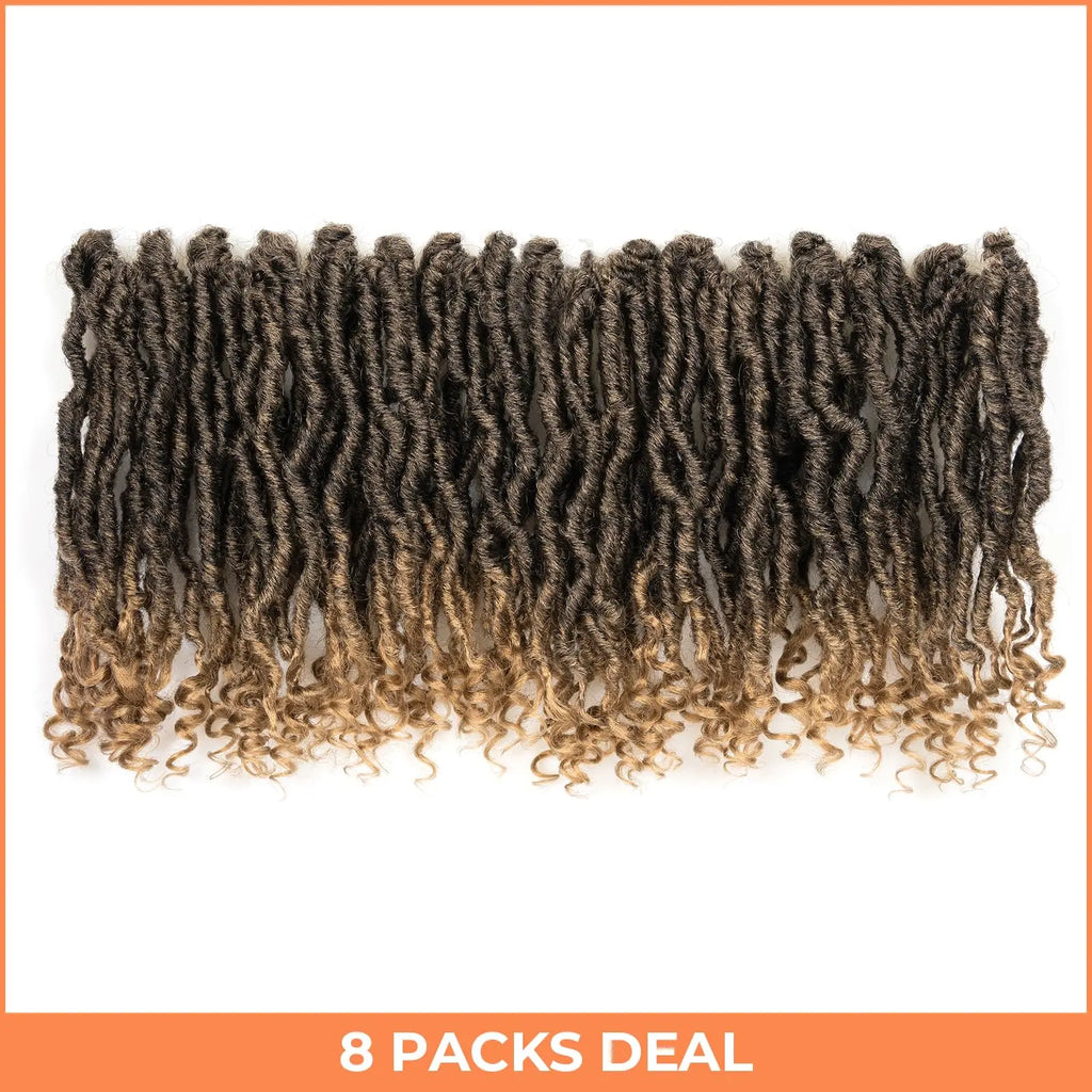( US ONLY) FAST SHIPPING PL | Toyotress® Passion Faux Locs Crochet Hair Pre-Looped Curly Faux Locs Hair Extensions Toyotress