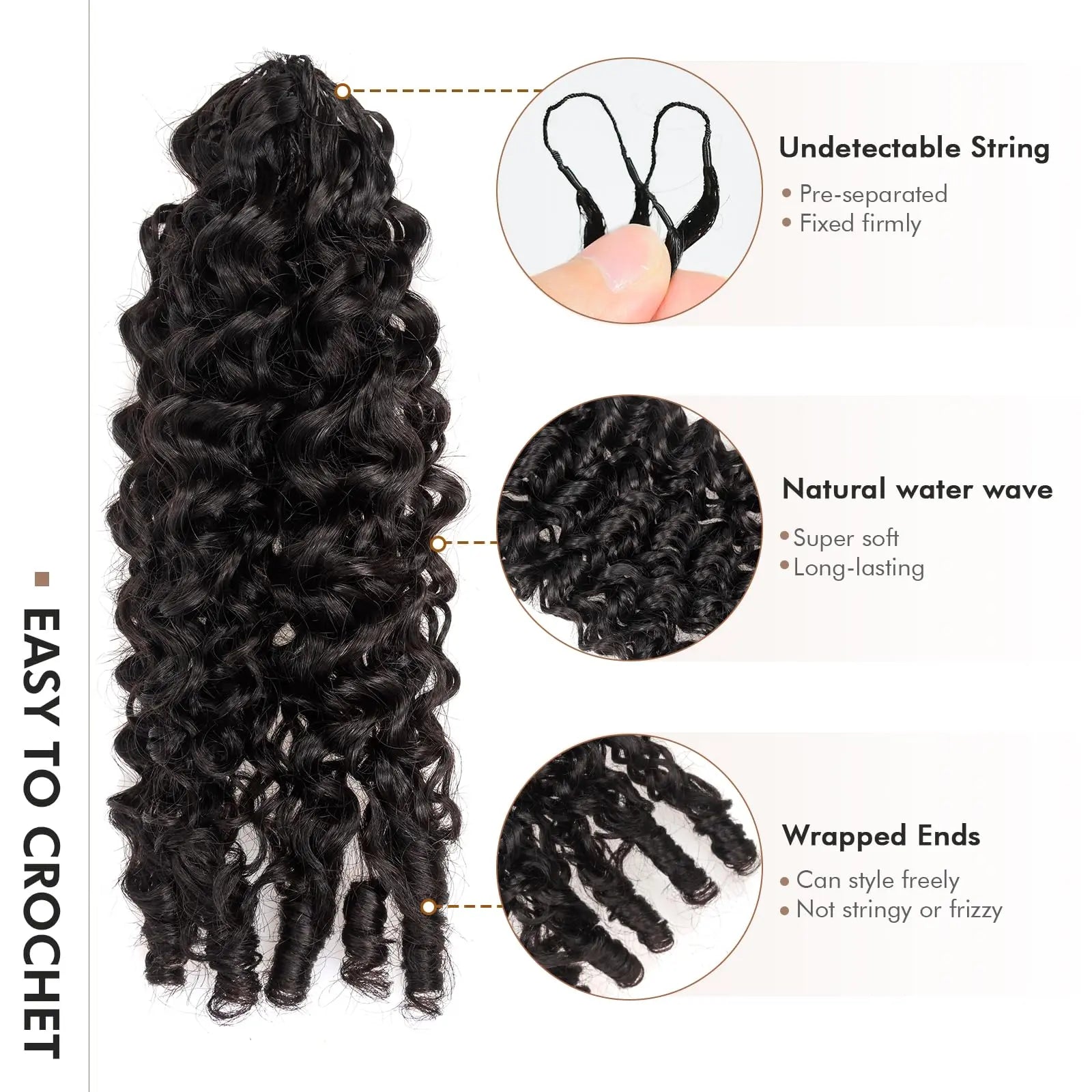 ( US ONLY) FAST SHIPPING HBC丨ToyoTress Burmese Curly Crochet Human Hair - Feather-Line Invisible Knotless Crochet Human Hair Brown Highlight Braiding Hair Toyotress