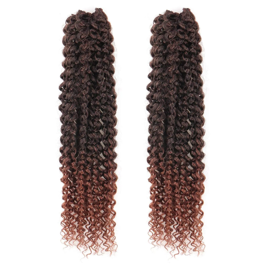 Clearance | TOYOTRESS Water Wave Passion Twist Hair 6/7 Packs - Ombre Orange Water Wave Crochet Braids Synthetic Braiding Hair Extensions Toyotress