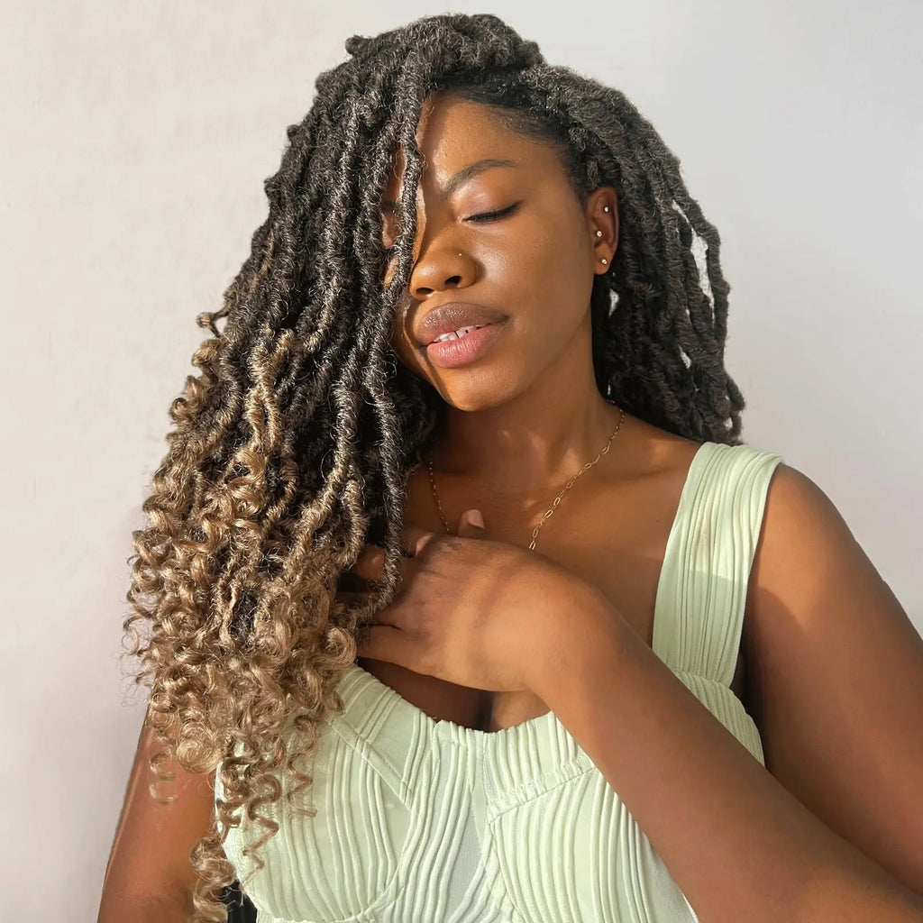 ( US ONLY) FAST SHIPPING PL | Toyotress® Passion Faux Locs Crochet Hair Pre-Looped Curly Faux Locs Hair Extensions Toyotress