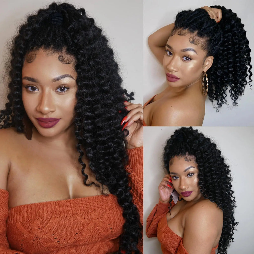 ( US ONLY) FAST SHIPPING DTL | Toyotress® Unique Deep Wave Locs Crochet French Locs With Long Curly Ends Crochet Hair Pre Looped Deep Wave Locs Braiding Hair For Women Toyotress