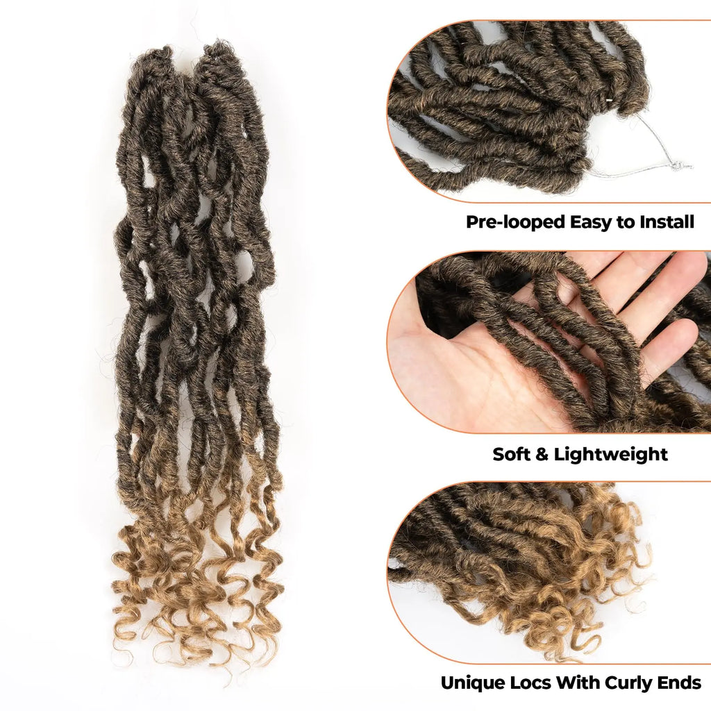 ( US ONLY) FAST SHIPPING PL | Toyotress® Passion Faux Locs Crochet Hair Pre-Looped Curly Faux Locs Hair Extensions Toyotress