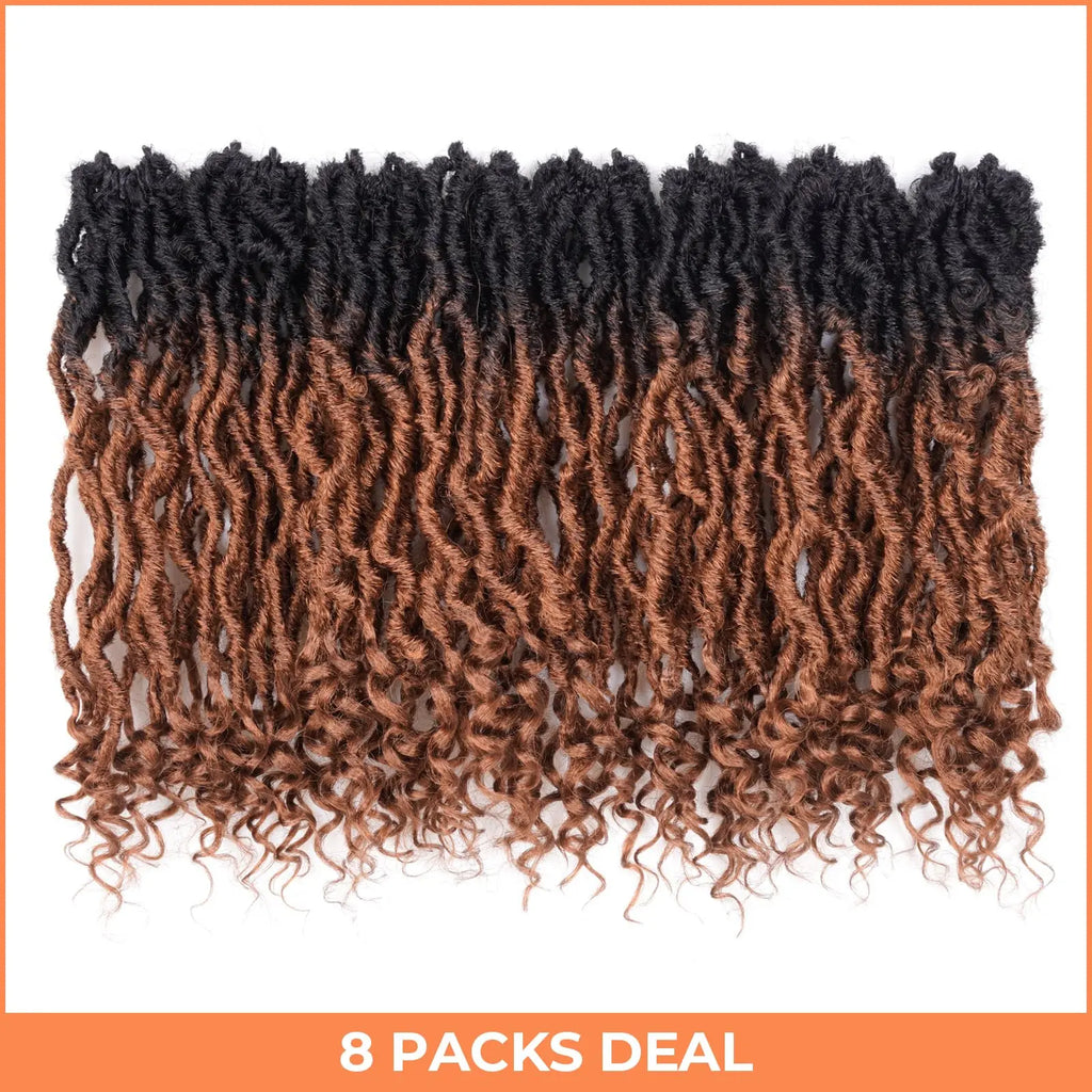 ( US ONLY) FAST SHIPPING PL | Toyotress® Passion Faux Locs Crochet Hair Pre-Looped Curly Faux Locs Hair Extensions Toyotress