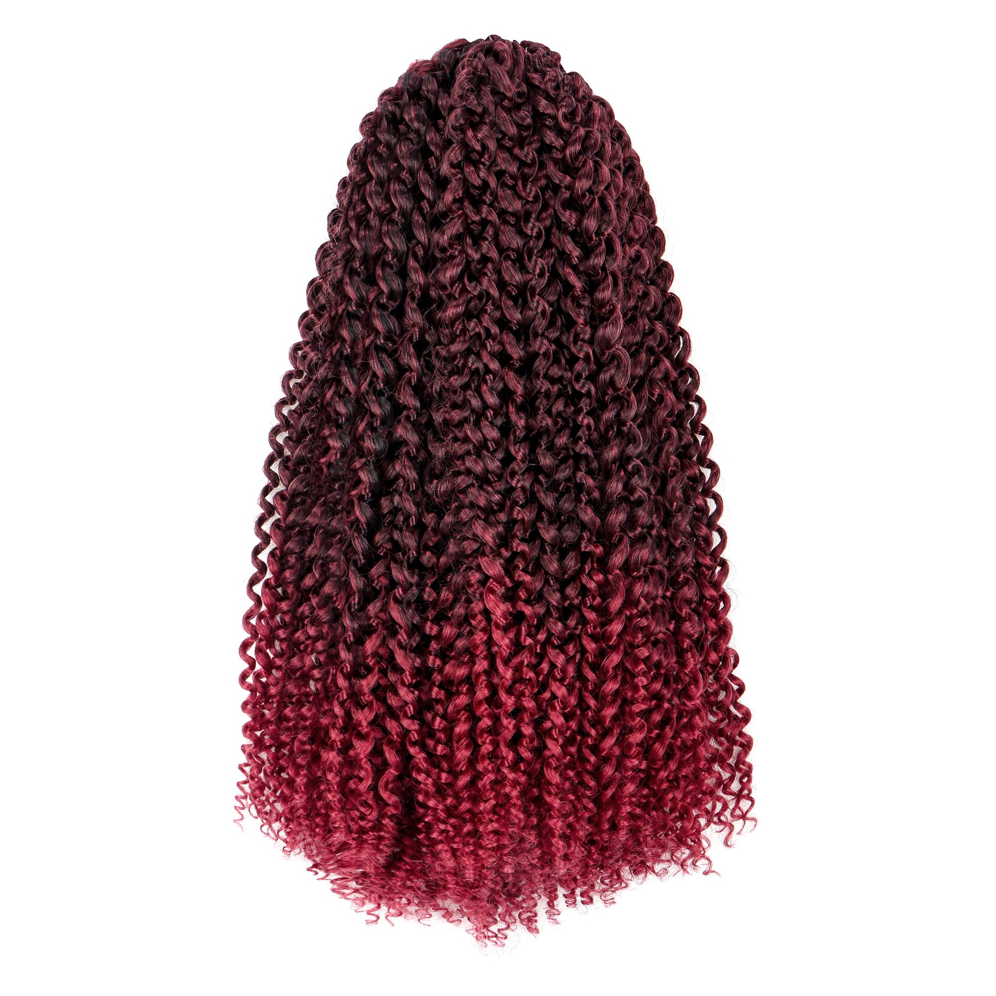 TOYOTRESS Water Wave Passion Twist Hair - Ombre Orange Water Wave Crochet Braids Synthetic Braiding Hair Extensions