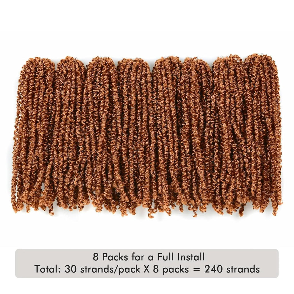 ( US ONLY) FAST SHIPPING丨ToyoTress® Micro Kinky Twist Crochet Hair - 8 Packs (240 Strands) Natural Black Mini Spring Passion Twist Crochet Braids Synthetic Braiding Hair Extensions Toyotress