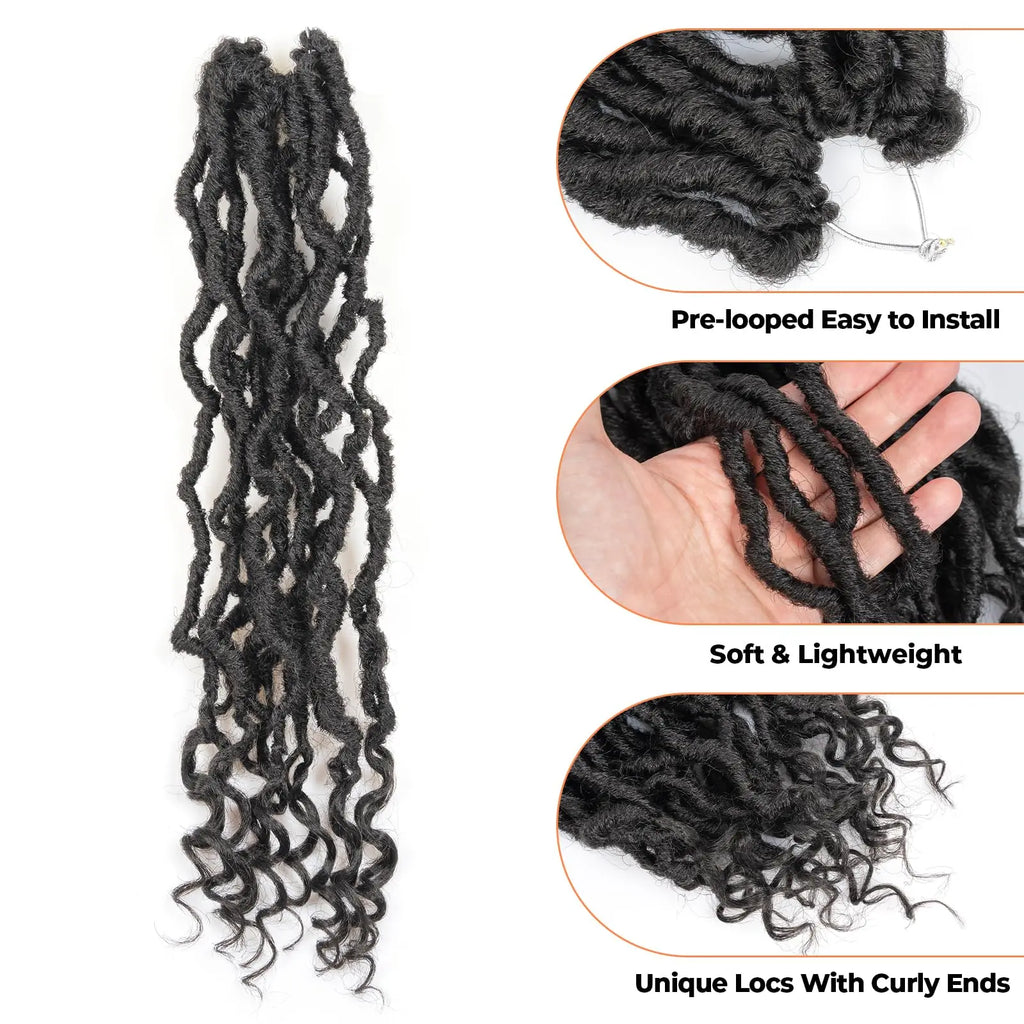 ( US ONLY) FAST SHIPPING PL | Toyotress® Passion Faux Locs Crochet Hair Pre-Looped Curly Faux Locs Hair Extensions Toyotress
