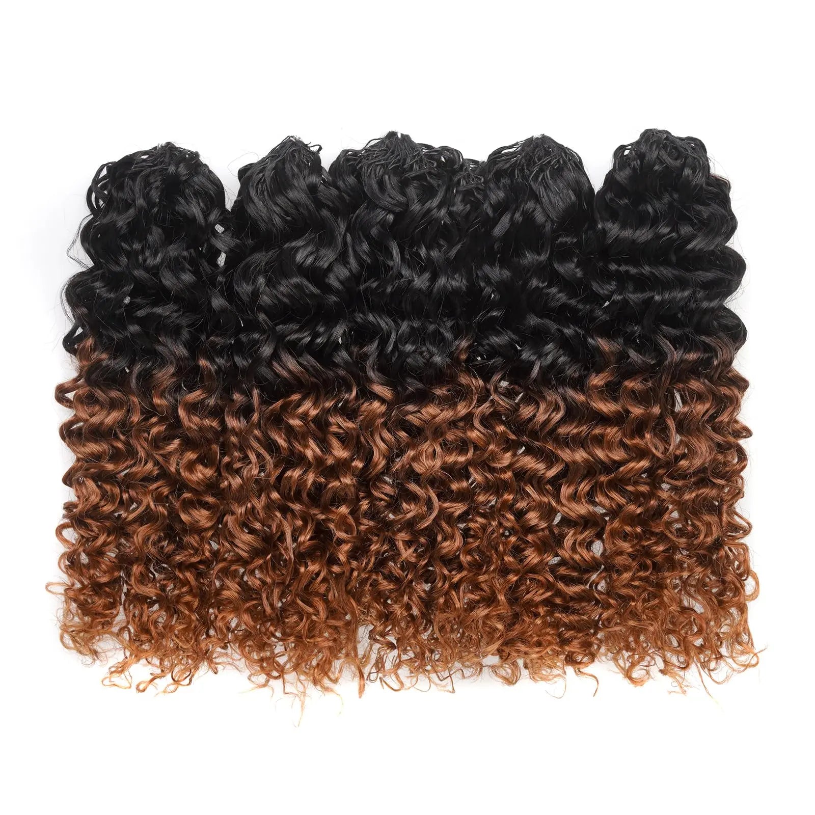 ( US ONLY) FAST SHIPPING丨ToyoTress Human Crochet Hair Kinky Curly - Feather-Line Invisible Knotless Crochet Human Hair For Black Women Brown Highlight Braiding Hair Toyotress