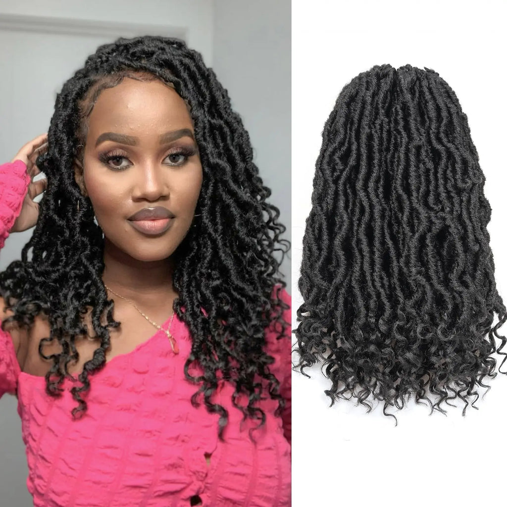 ( US ONLY) FAST SHIPPING PL | Toyotress® Passion Faux Locs Crochet Hair Pre-Looped Curly Faux Locs Hair Extensions Toyotress