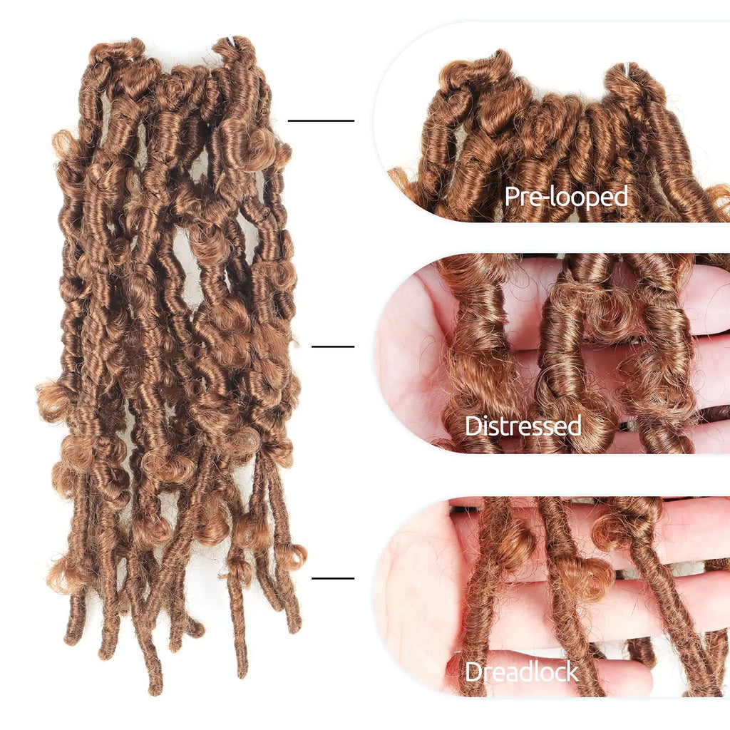 ( US ONLY) FAST SHIPPING DBL | Toyotress® Butterfly Locs Pre-Looped Distressed Locs Braiding Synthetic Crochet Hair Extensions Toyotress