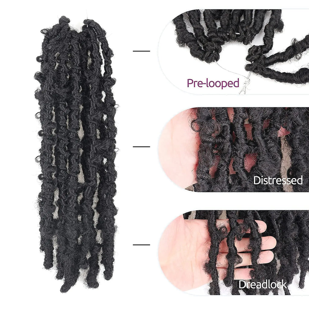 ( US ONLY) FAST SHIPPING DBL | Toyotress® Butterfly Locs Pre-Looped Distressed Locs Braiding Synthetic Crochet Hair Extensions Toyotress