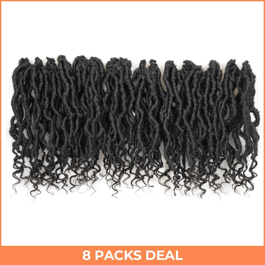 ( US ONLY) FAST SHIPPING PL | Toyotress® Passion Faux Locs Crochet Hair Pre-Looped Curly Faux Locs Hair Extensions Toyotress