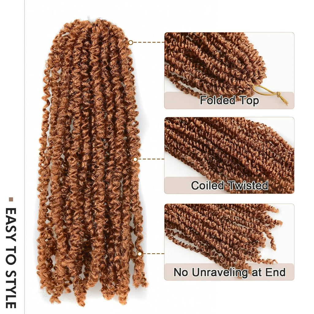 ( US ONLY) FAST SHIPPING丨ToyoTress® Micro Kinky Twist Crochet Hair - 8 Packs (240 Strands) Natural Black Mini Spring Passion Twist Crochet Braids Synthetic Braiding Hair Extensions Toyotress