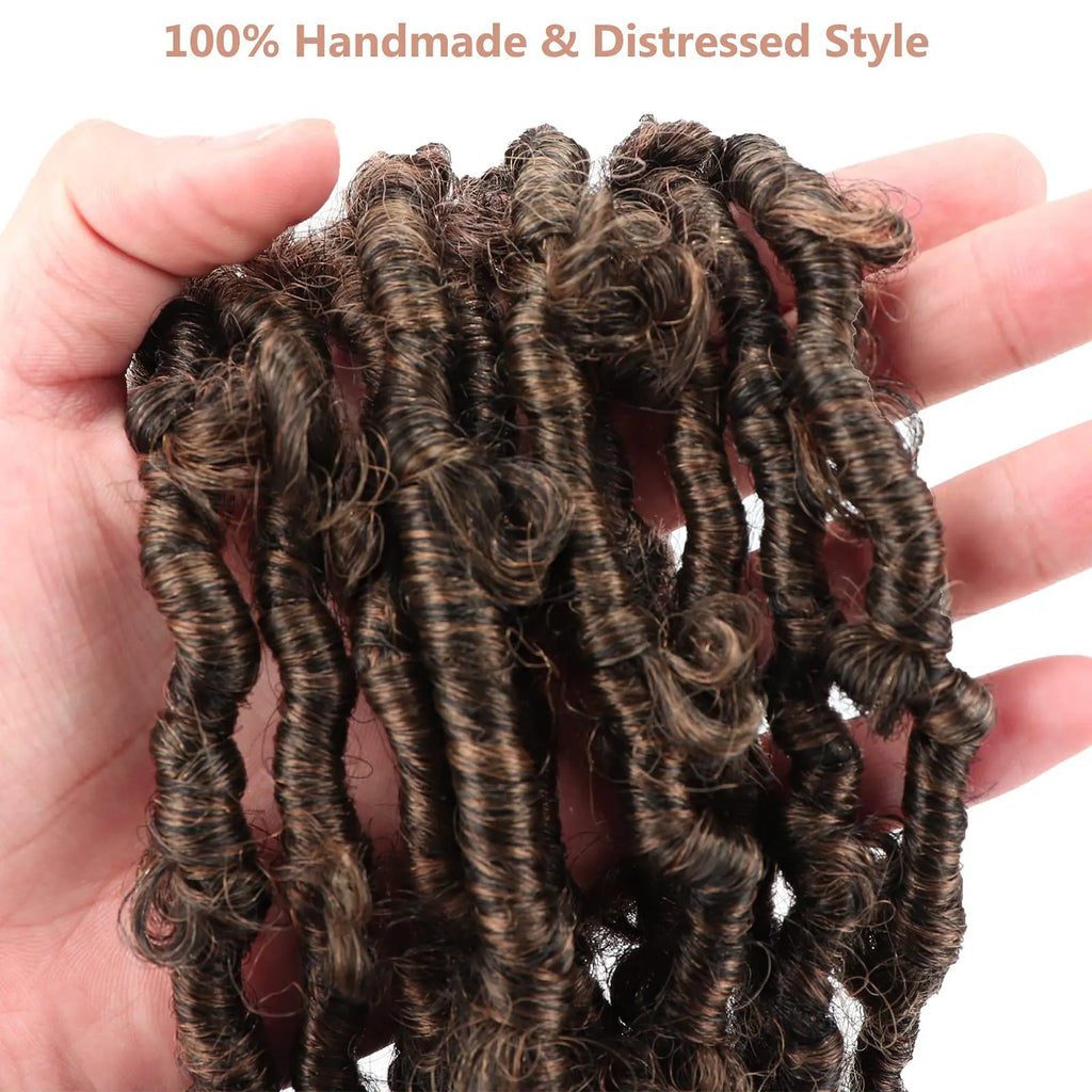 ( US ONLY) FAST SHIPPING DBL | Toyotress® Butterfly Locs Pre-Looped Distressed Locs Braiding Synthetic Crochet Hair Extensions Toyotress