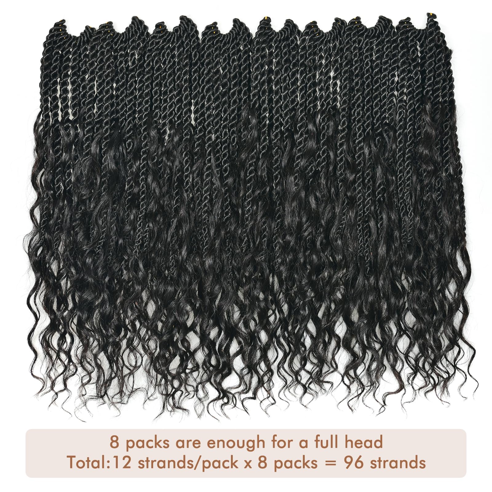 ( US ONLY) FAST SHIPPING HBIT |Toyotress® Boho Island Twist Human Hair Curls 8 Packs Human Hair Boho Twist Pre-looped Crochet Braids Braiding Hair Extensions Toyotress
