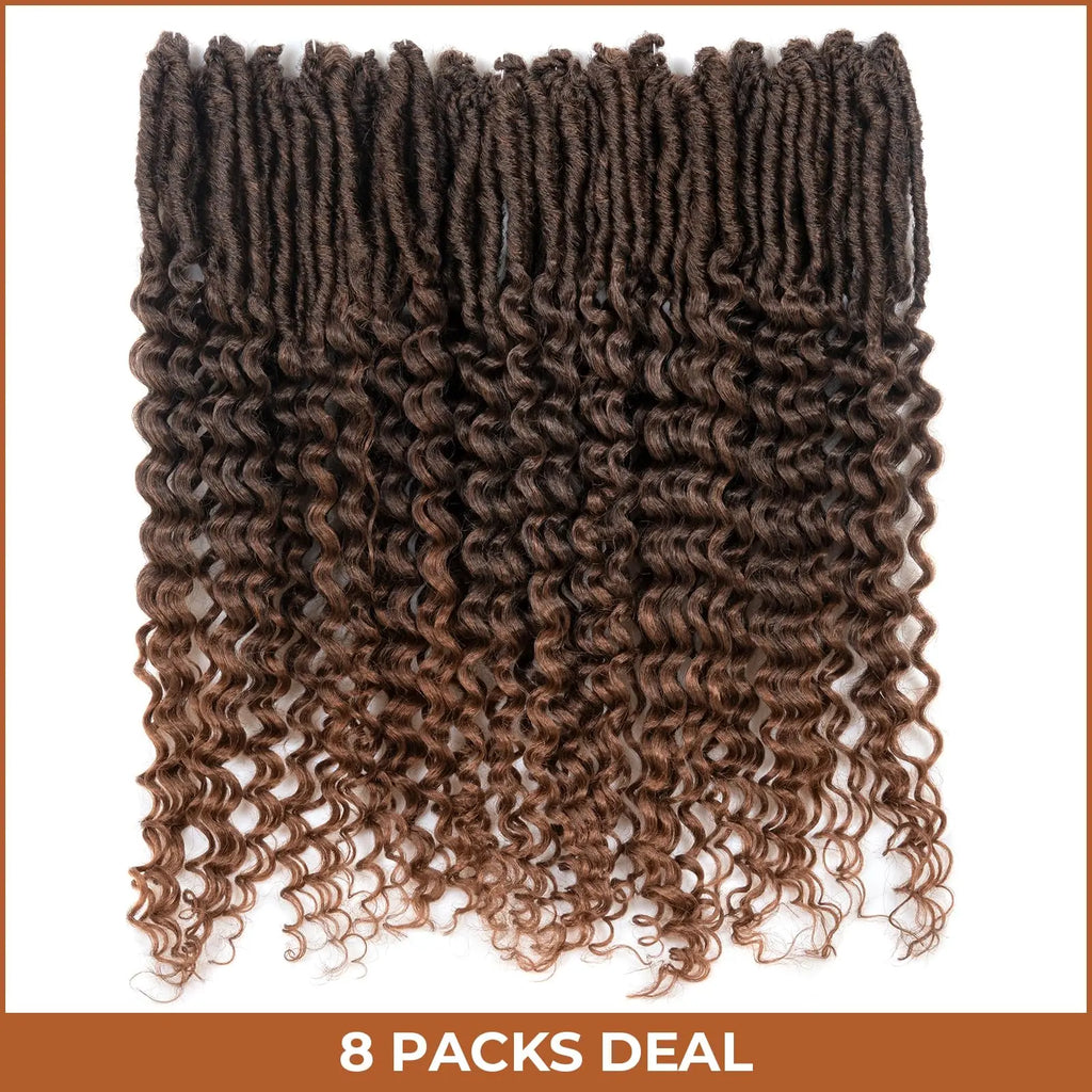 ( US ONLY) FAST SHIPPING DTL | Toyotress® Unique Deep Wave Locs Crochet French Locs With Long Curly Ends Crochet Hair Pre Looped Deep Wave Locs Braiding Hair For Women Toyotress