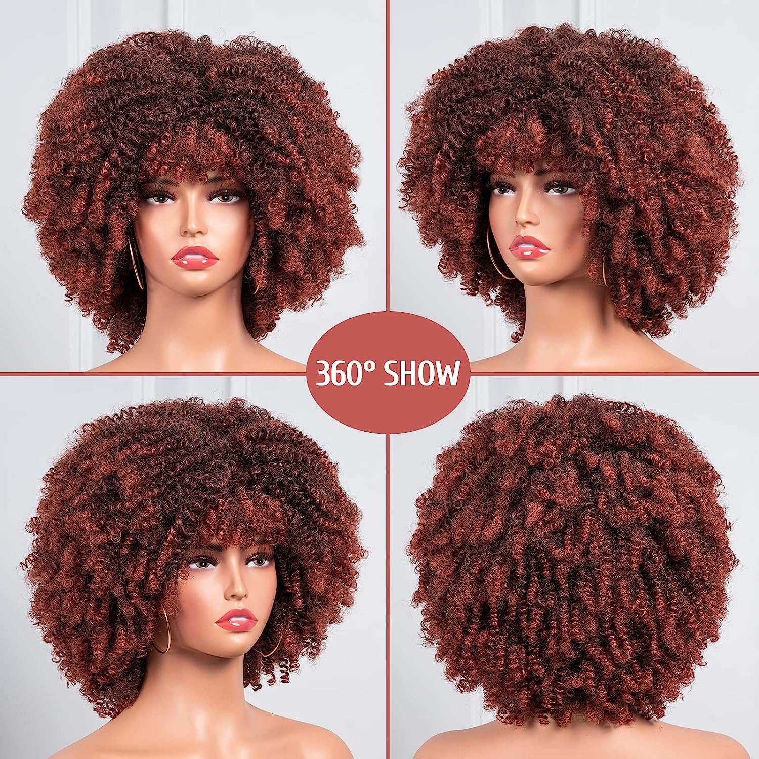 Toyotress Short Kinky Afro Curly Wigs 12