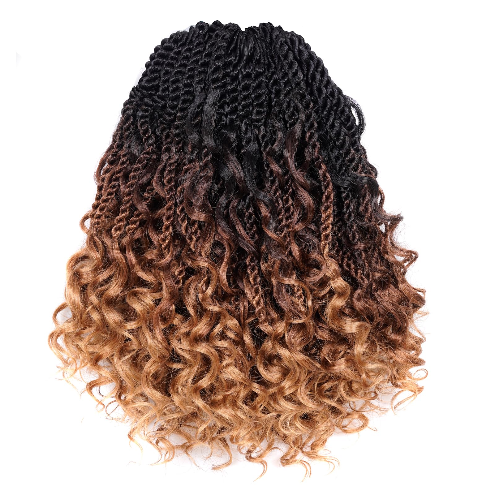 Toyotress Unique Boho Island Twist with Curls Crochet Hair 1 Pack | Crochet Senegalese Twist Pre Looped Senegalese Twist Braiding Hair Wth Curly Ends Crochet for women