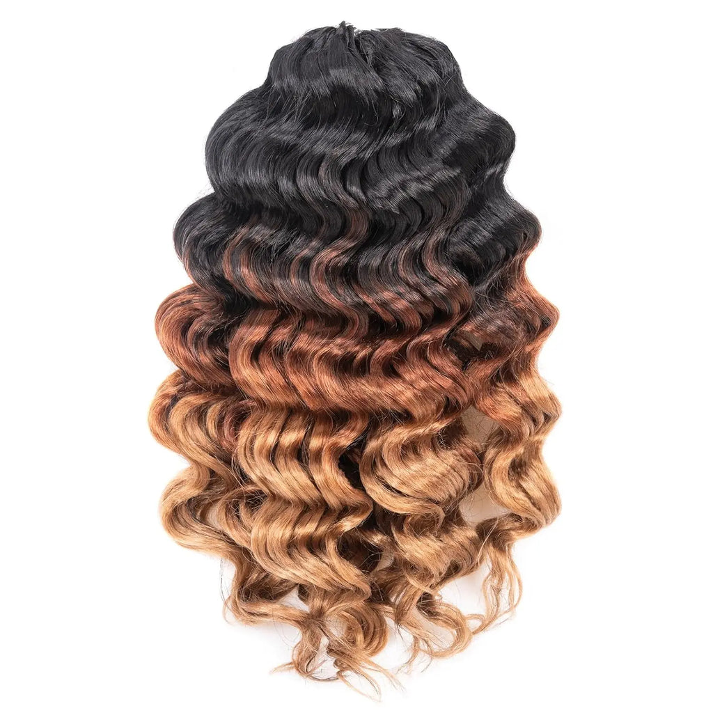 ( US ONLY) FAST SHIPPING OC | Toyotress® Ocean Wave Crochet Hair - 8 Packs Short Curly Water Wave Deep Twist Wavy Braids For Black Women Synthetic Braiding Hair Extensions Toyotress