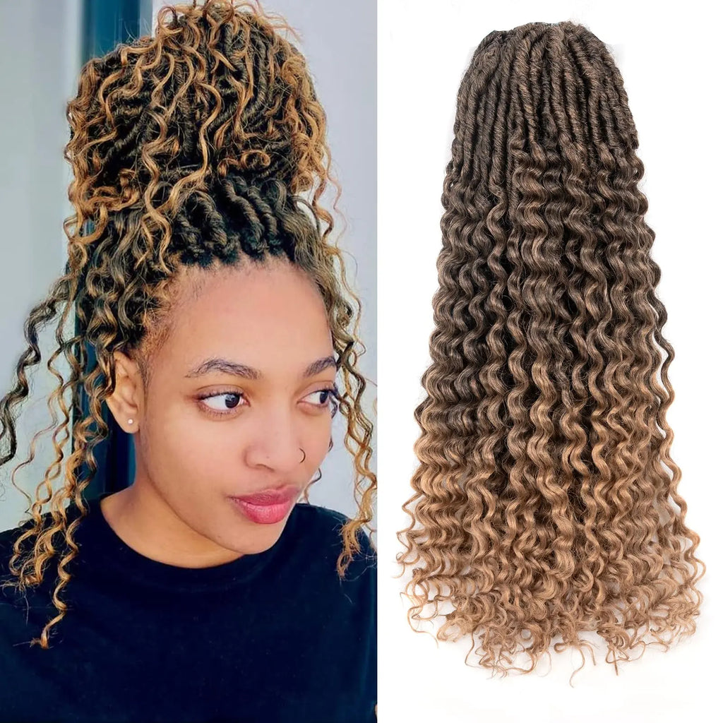 ( US ONLY) FAST SHIPPING DTL | Toyotress® Unique Deep Wave Locs Crochet French Locs With Long Curly Ends Crochet Hair Pre Looped Deep Wave Locs Braiding Hair For Women Toyotress