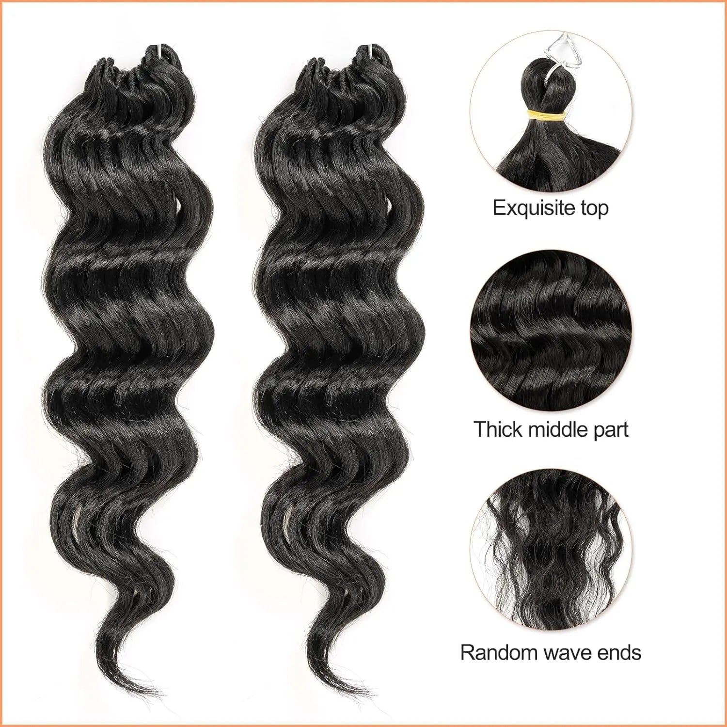 ( US ONLY) FAST SHIPPING OC | Toyotress® Ocean Wave Crochet Hair - 8 Packs Short Curly Water Wave Deep Twist Wavy Braids For Black Women Synthetic Braiding Hair Extensions Toyotress