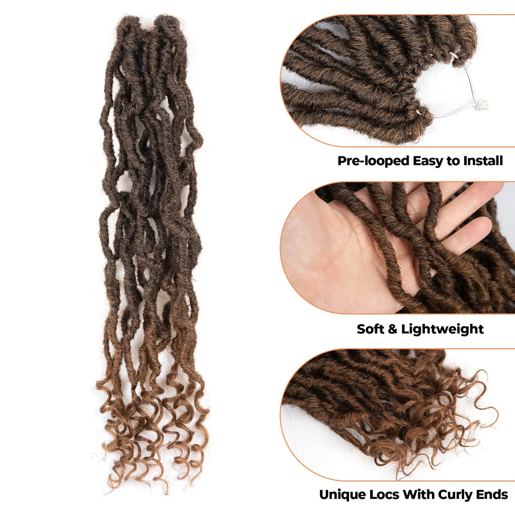 ( US ONLY) FAST SHIPPING PL | Toyotress® Passion Faux Locs Crochet Hair Pre-Looped Curly Faux Locs Hair Extensions Toyotress