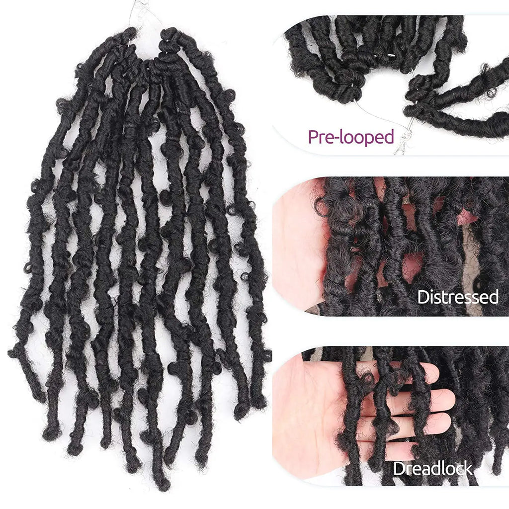( US ONLY) FAST SHIPPING DBL | Toyotress® Butterfly Locs Pre-Looped Distressed Locs Braiding Synthetic Crochet Hair Extensions Toyotress