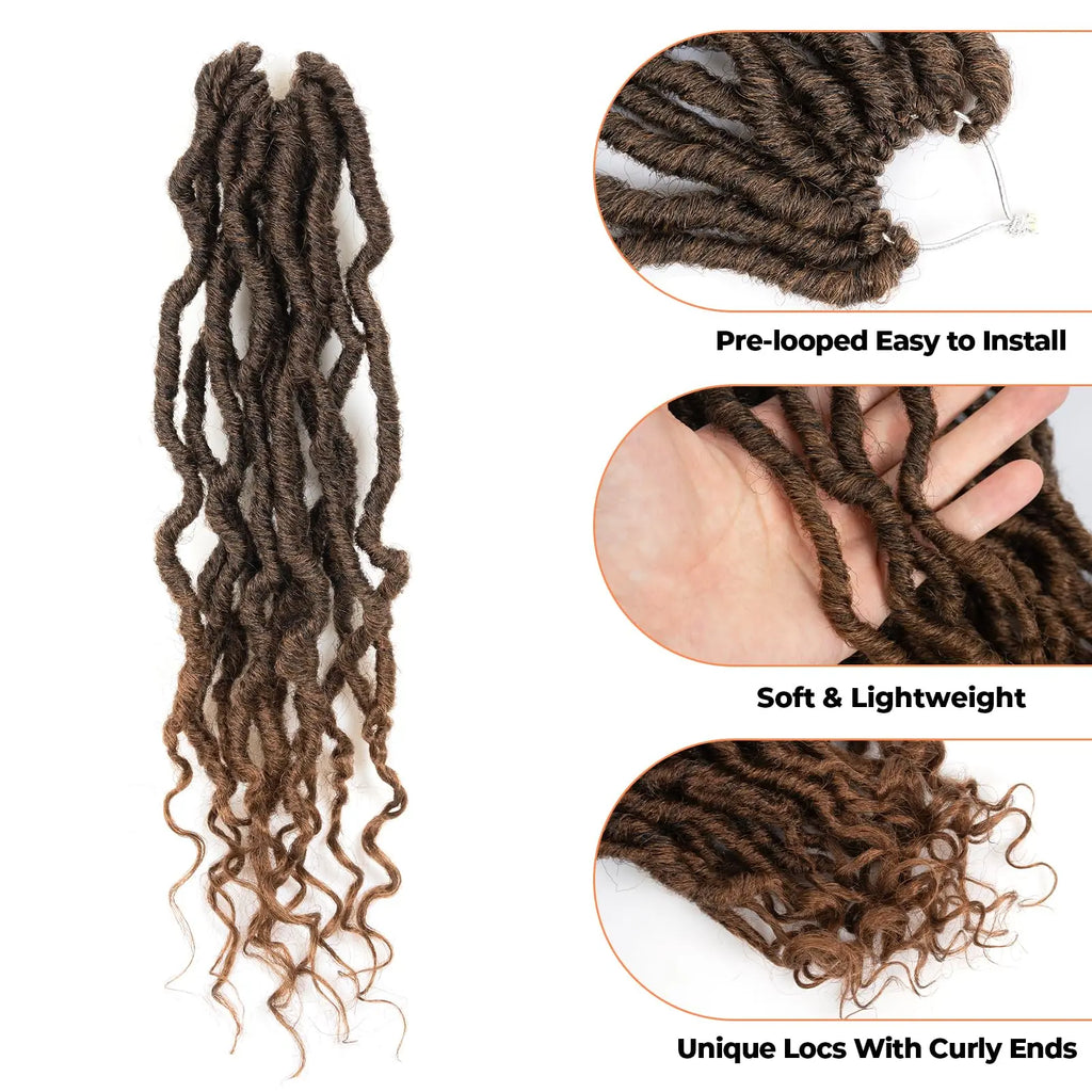 ( US ONLY) FAST SHIPPING PL | Toyotress® Passion Faux Locs Crochet Hair Pre-Looped Curly Faux Locs Hair Extensions Toyotress
