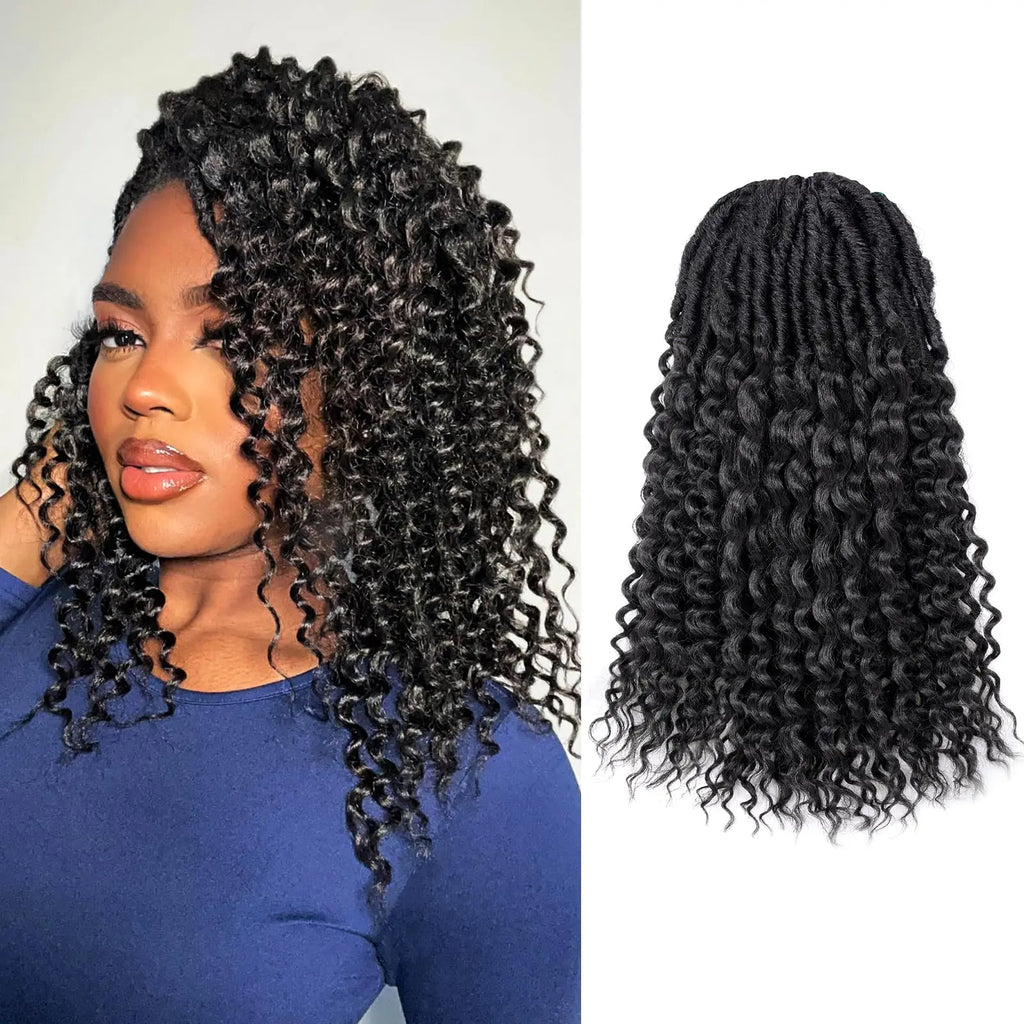 ( US ONLY) FAST SHIPPING DTL | Toyotress® Unique Deep Wave Locs Crochet French Locs With Long Curly Ends Crochet Hair Pre Looped Deep Wave Locs Braiding Hair For Women Toyotress