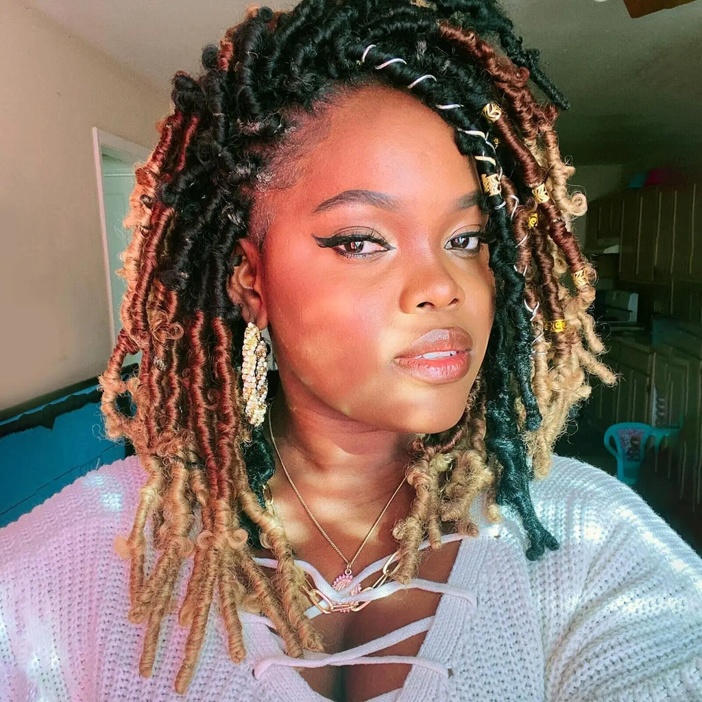 ( US ONLY) FAST SHIPPING DBL | Toyotress® Butterfly Locs Pre-Looped Distressed Locs Braiding Synthetic Crochet Hair Extensions Toyotress