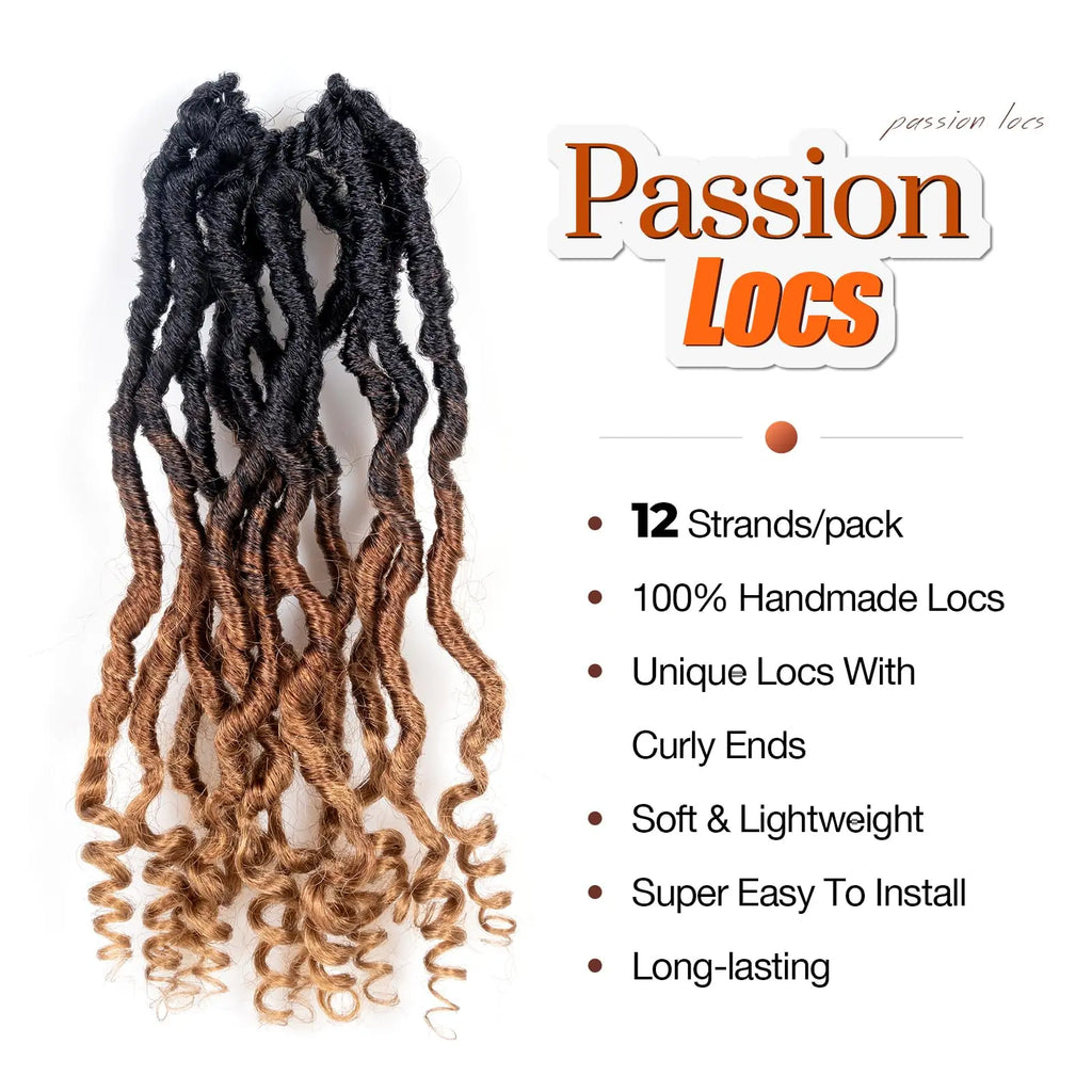 ( US ONLY) FAST SHIPPING PL | Toyotress® Passion Faux Locs Crochet Hair Pre-Looped Curly Faux Locs Hair Extensions Toyotress