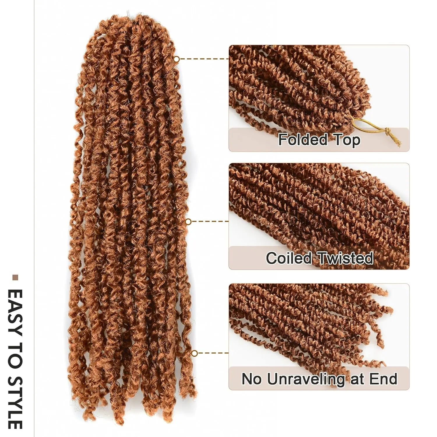 ( US ONLY) FAST SHIPPING丨ToyoTress® Micro Kinky Twist Crochet Hair - 8 Packs (240 Strands) Natural Black Mini Spring Passion Twist Crochet Braids Synthetic Braiding Hair Extensions Toyotress