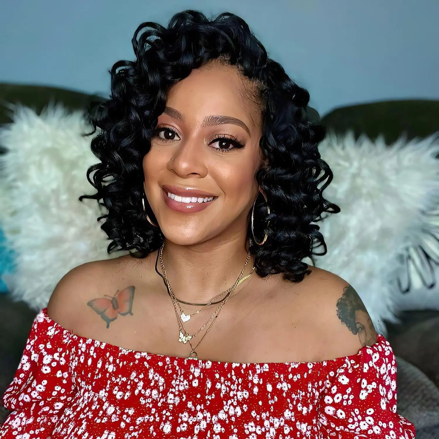 ( US ONLY) FAST SHIPPING OC | Toyotress® Ocean Wave Crochet Hair - 8 Packs Short Curly Water Wave Deep Twist Wavy Braids For Black Women Synthetic Braiding Hair Extensions Toyotress