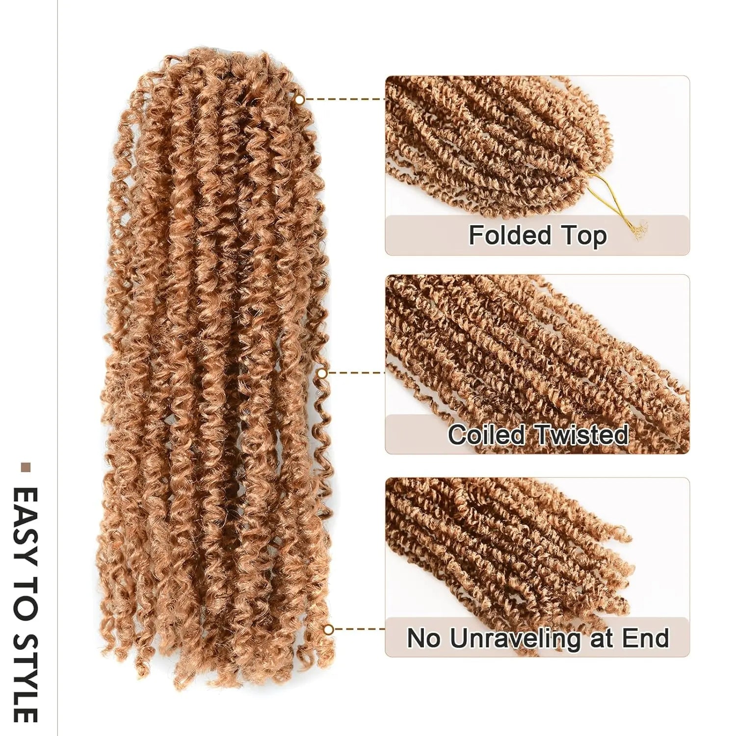 ( US ONLY) FAST SHIPPING丨ToyoTress® Micro Kinky Twist Crochet Hair - 8 Packs (240 Strands) Natural Black Mini Spring Passion Twist Crochet Braids Synthetic Braiding Hair Extensions Toyotress