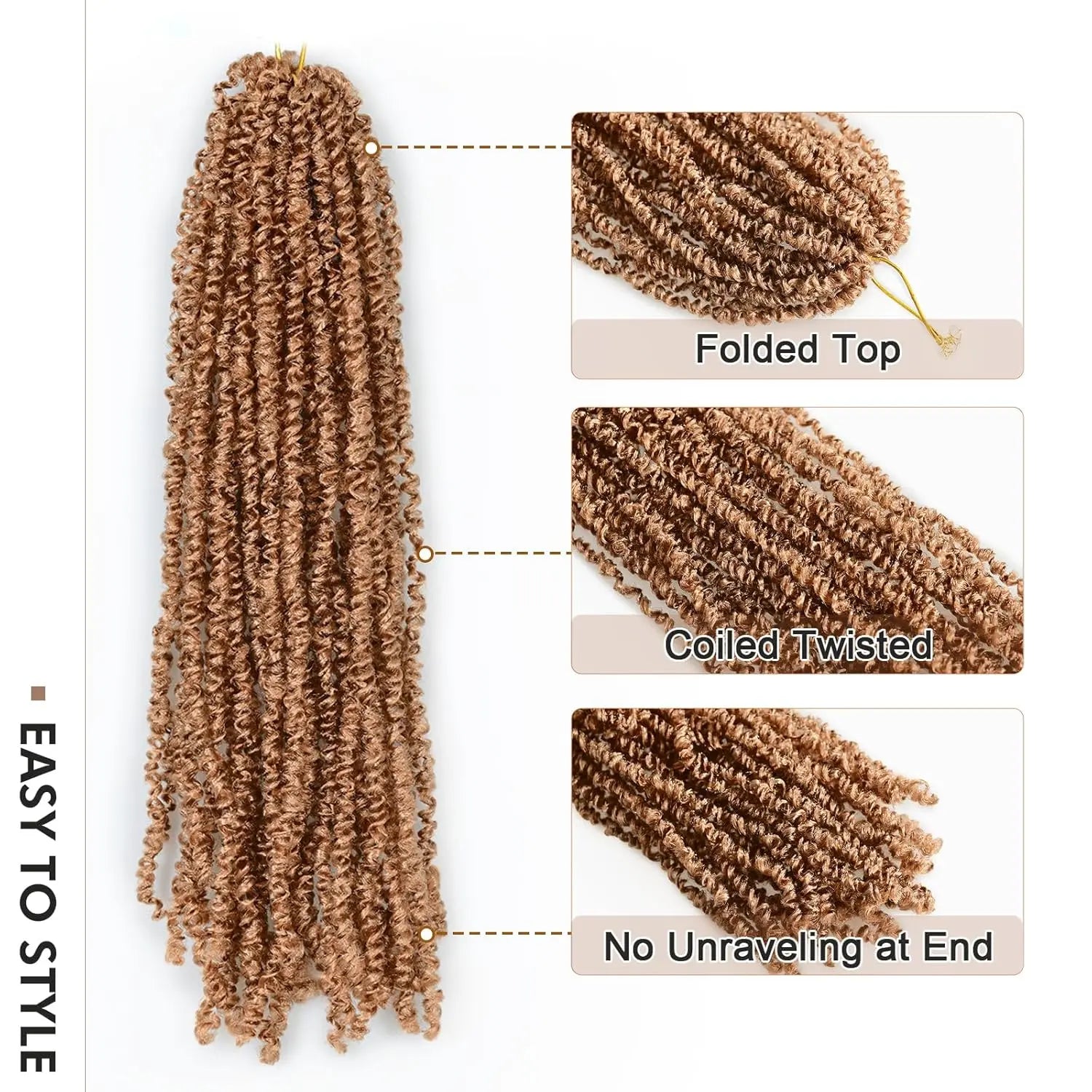 ( US ONLY) FAST SHIPPING丨ToyoTress® Micro Kinky Twist Crochet Hair - 8 Packs (240 Strands) Natural Black Mini Spring Passion Twist Crochet Braids Synthetic Braiding Hair Extensions Toyotress