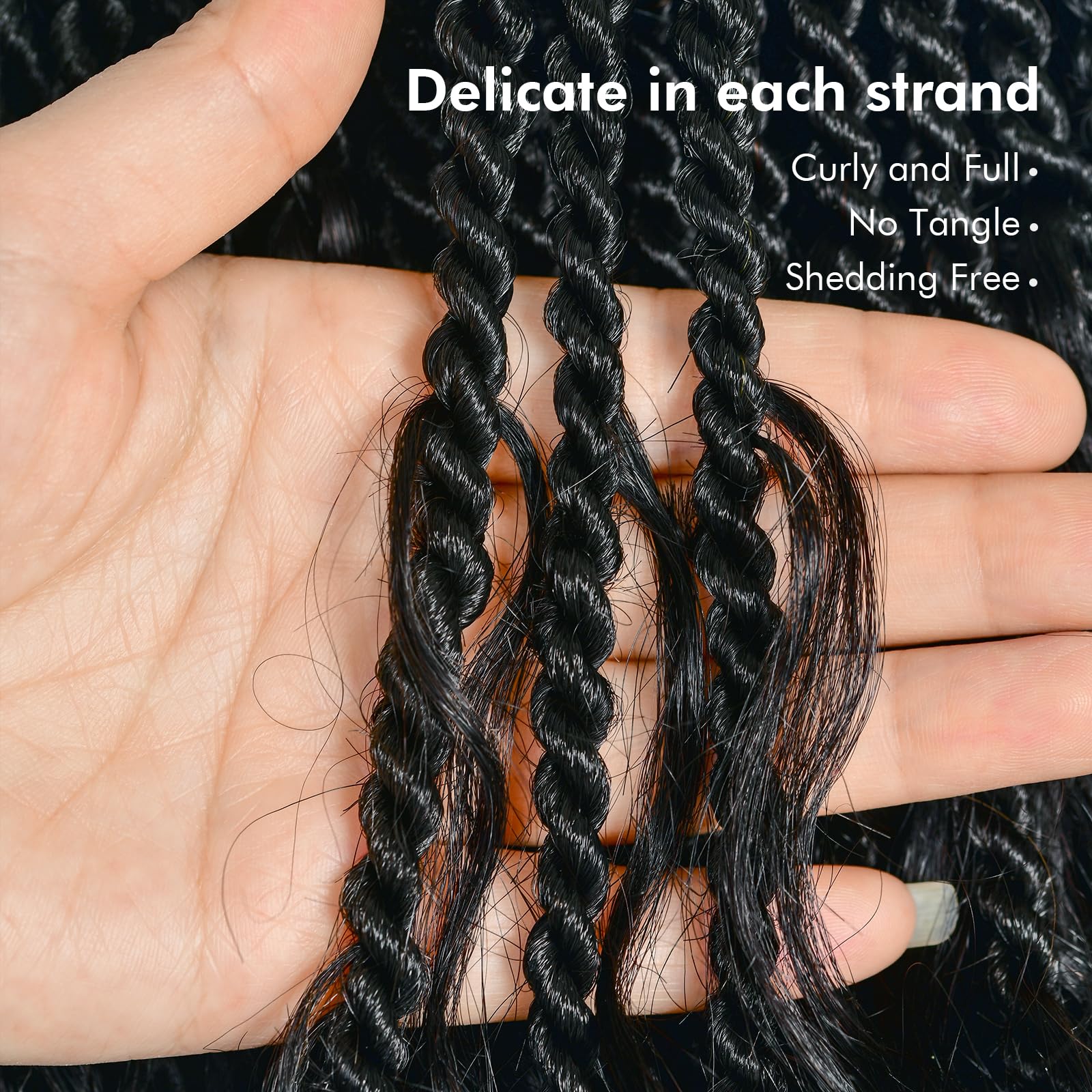 ( US ONLY) FAST SHIPPING HBIT |Toyotress® Boho Island Twist Human Hair Curls 8 Packs Human Hair Boho Twist Pre-looped Crochet Braids Braiding Hair Extensions Toyotress