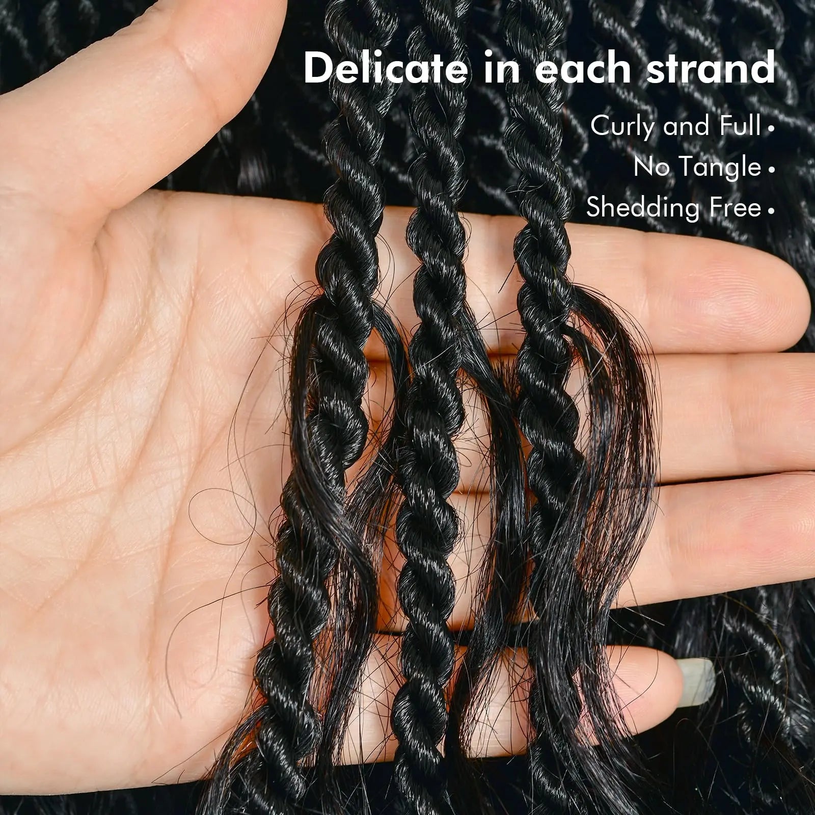 ( US ONLY) FAST SHIPPING HBIT | Toyotress® Boho Island Twist with Human Hair Curls Crochet Hair Senegalese Twist Pre Looped Braiding Hair With Human Hair Curly Ends Toyotress