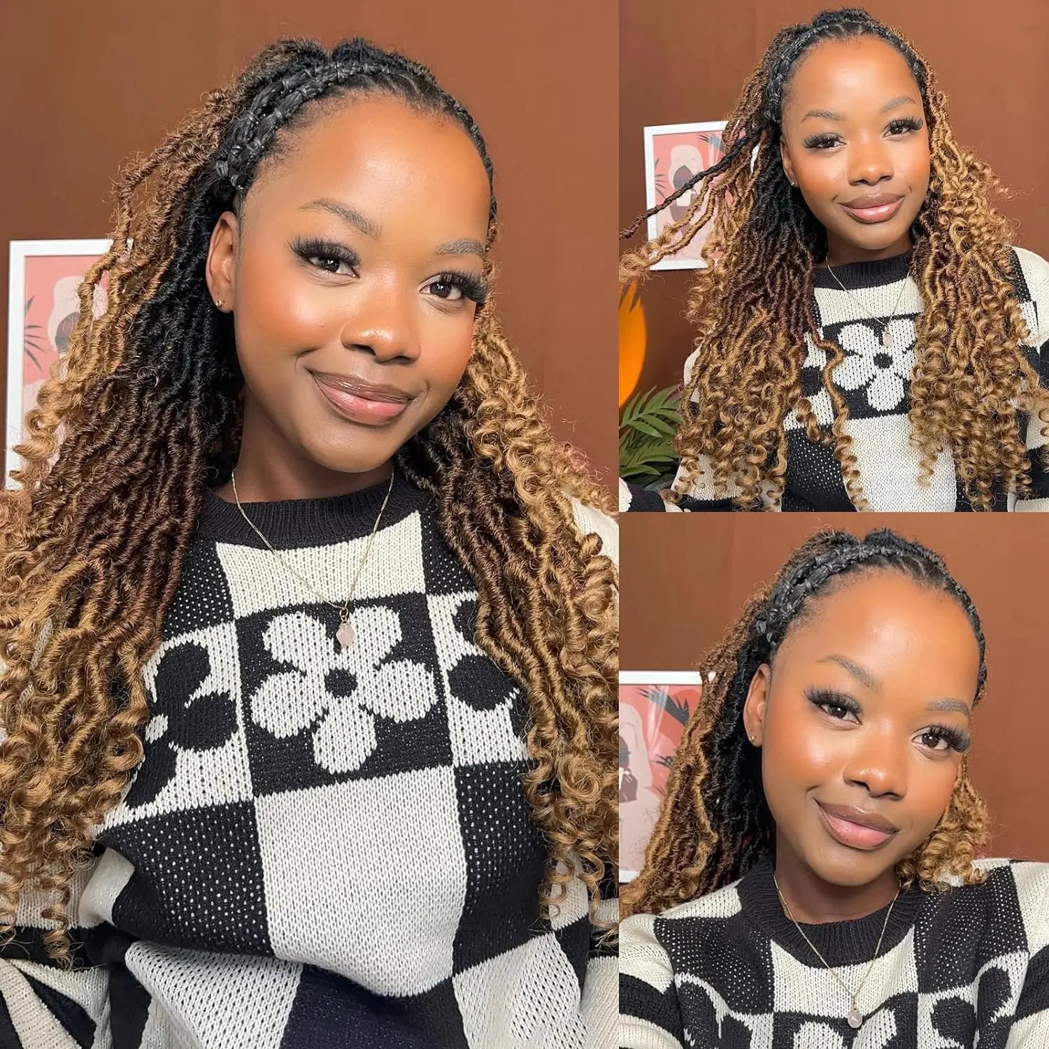 1 Pack PL | Toyotress® Passion Faux Locs Crochet Hair Pre-Looped Curly Faux Locs Hair Extensions Toyotress