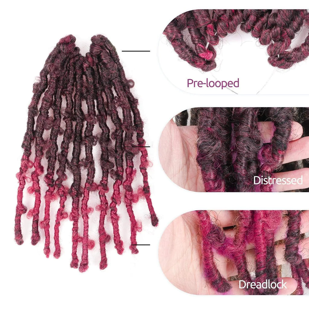 ( US ONLY) FAST SHIPPING DBL | Toyotress® Butterfly Locs Pre-Looped Distressed Locs Braiding Synthetic Crochet Hair Extensions Toyotress