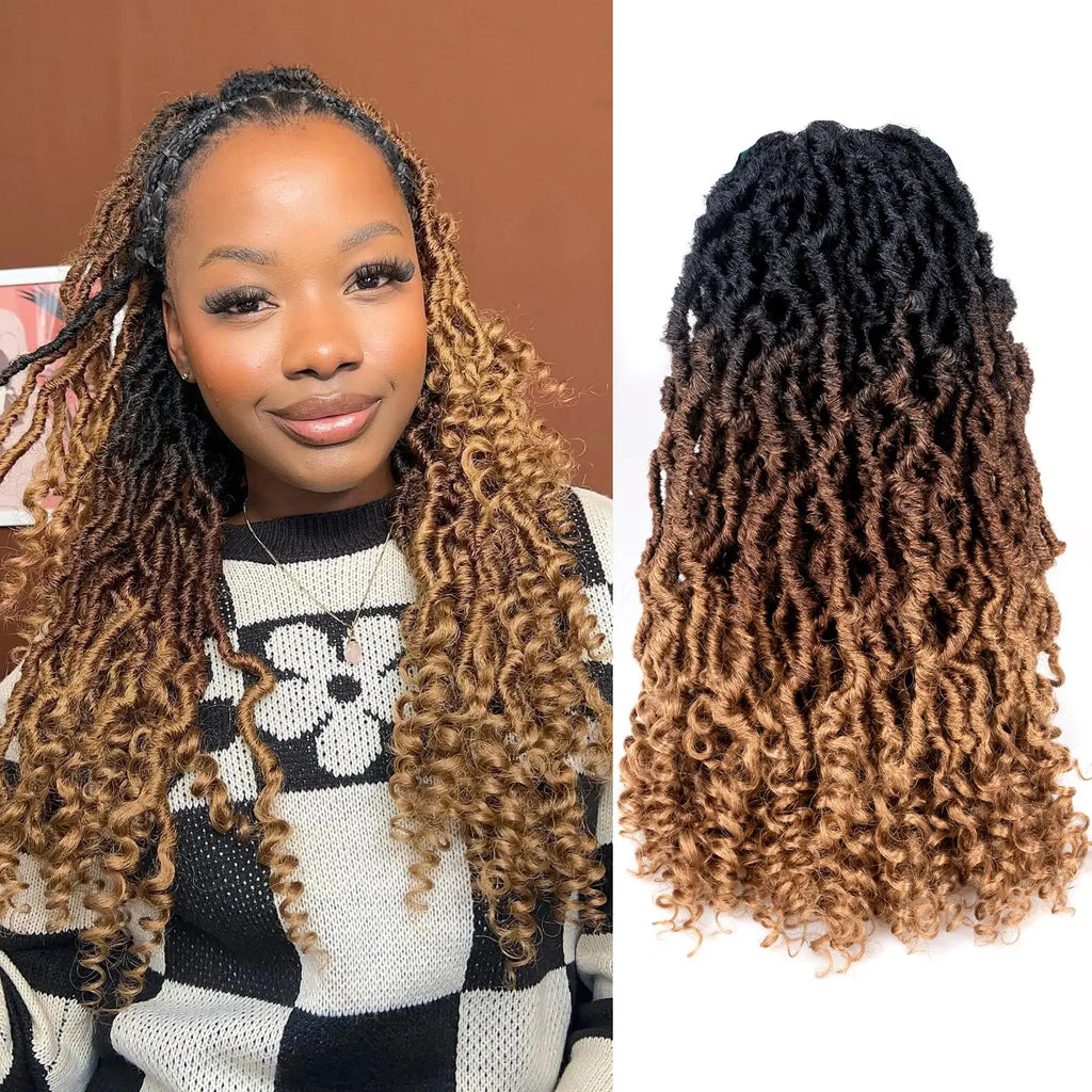 ( US ONLY) FAST SHIPPING PL | Toyotress® Passion Faux Locs Crochet Hair Pre-Looped Curly Faux Locs Hair Extensions Toyotress