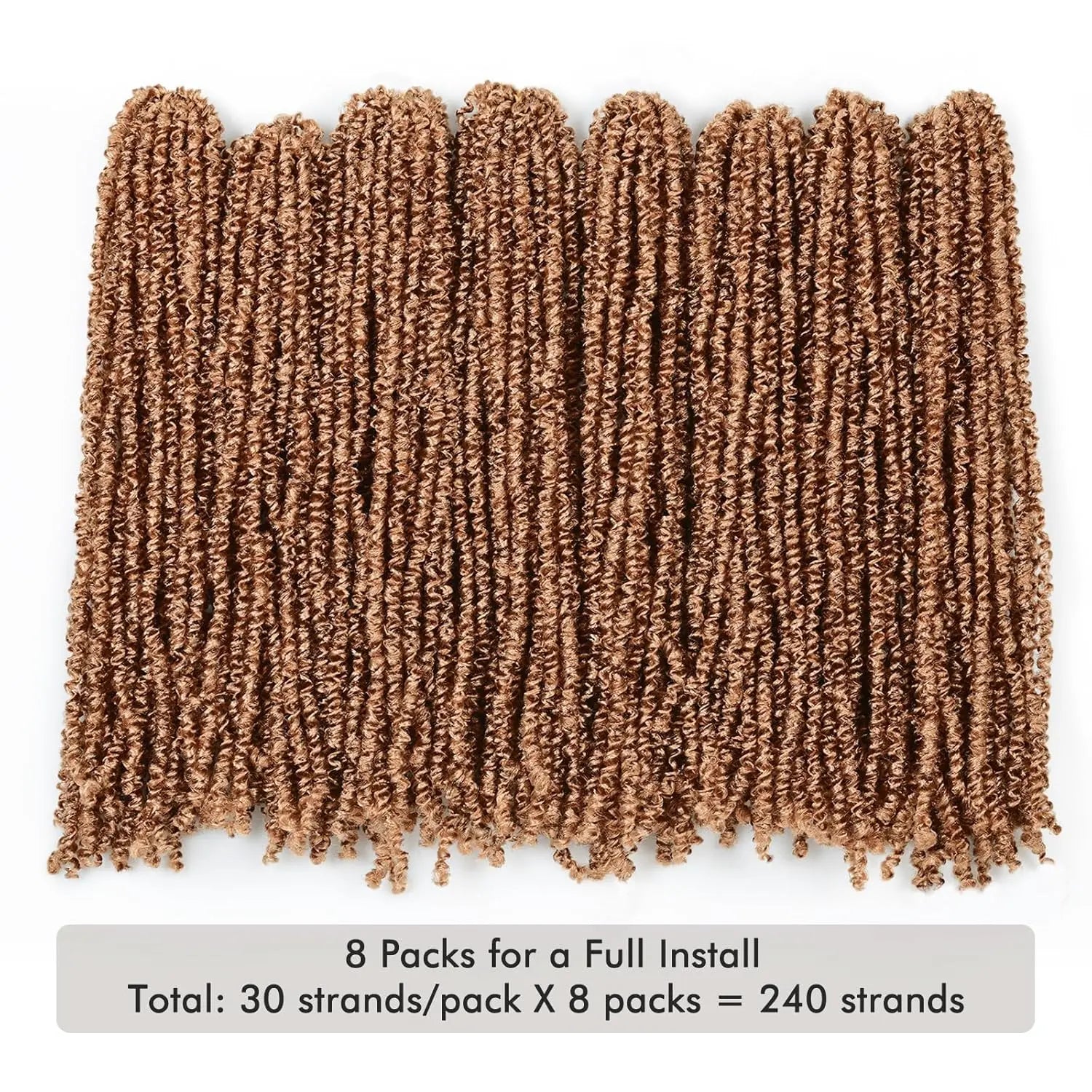 ( US ONLY) FAST SHIPPING丨ToyoTress® Micro Kinky Twist Crochet Hair - 8 Packs (240 Strands) Natural Black Mini Spring Passion Twist Crochet Braids Synthetic Braiding Hair Extensions Toyotress