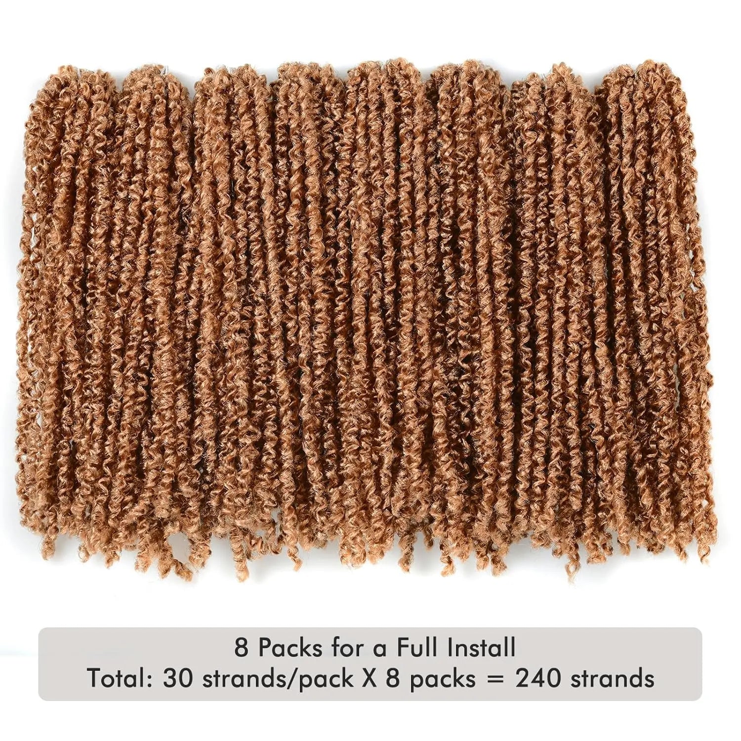 ( US ONLY) FAST SHIPPING丨ToyoTress® Micro Kinky Twist Crochet Hair - 8 Packs (240 Strands) Natural Black Mini Spring Passion Twist Crochet Braids Synthetic Braiding Hair Extensions Toyotress