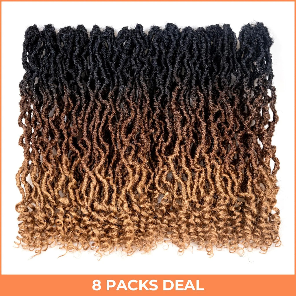 ( US ONLY) FAST SHIPPING PL | Toyotress® Passion Faux Locs Crochet Hair Pre-Looped Curly Faux Locs Hair Extensions Toyotress
