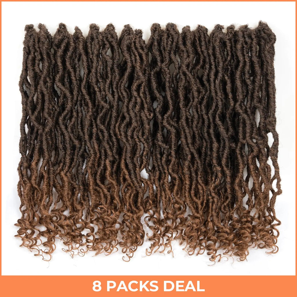 ( US ONLY) FAST SHIPPING PL | Toyotress® Passion Faux Locs Crochet Hair Pre-Looped Curly Faux Locs Hair Extensions Toyotress