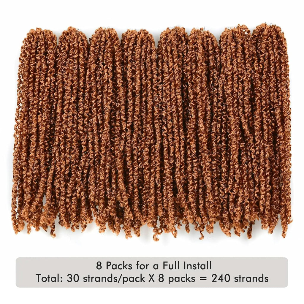 ( US ONLY) FAST SHIPPING丨ToyoTress® Micro Kinky Twist Crochet Hair - 8 Packs (240 Strands) Natural Black Mini Spring Passion Twist Crochet Braids Synthetic Braiding Hair Extensions Toyotress