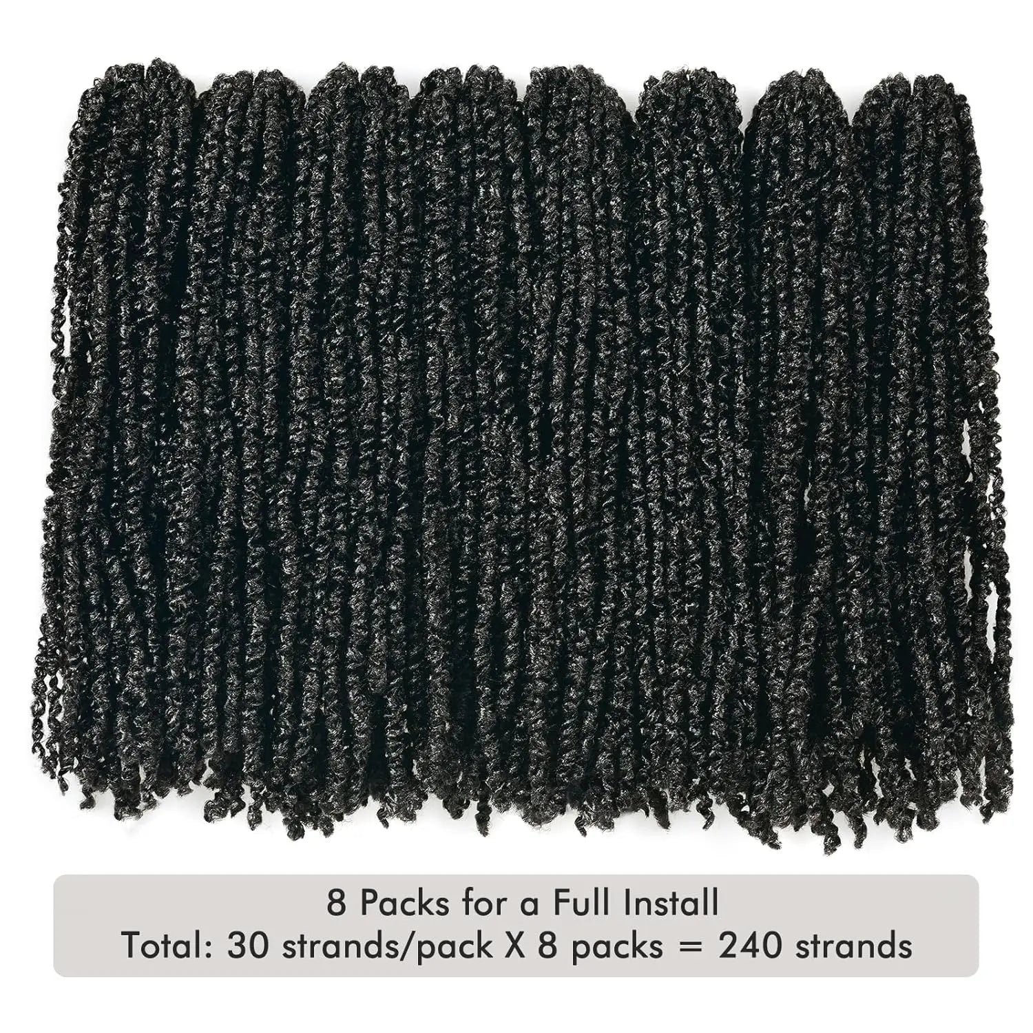 ( US ONLY) FAST SHIPPING丨ToyoTress® Micro Kinky Twist Crochet Hair - 8 Packs (240 Strands) Natural Black Mini Spring Passion Twist Crochet Braids Synthetic Braiding Hair Extensions Toyotress