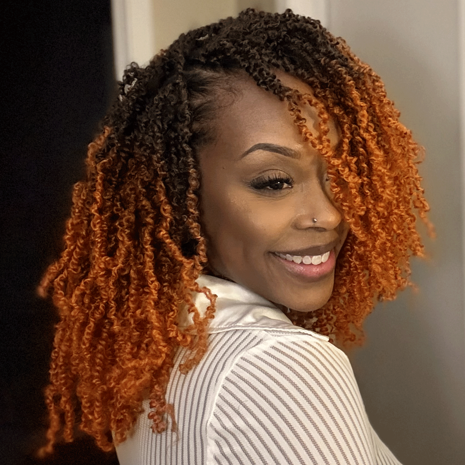 1 Pack Toyotress 6-16 Inch Yanky Twist | Pre Looped Mini Passion Twist Yanky Twist Braiding Hair with Curls Fluffy Marlybob Crochet Hair Pre Twisted Short Passion Twist Crochet Braids Synthetic Hair Extensions