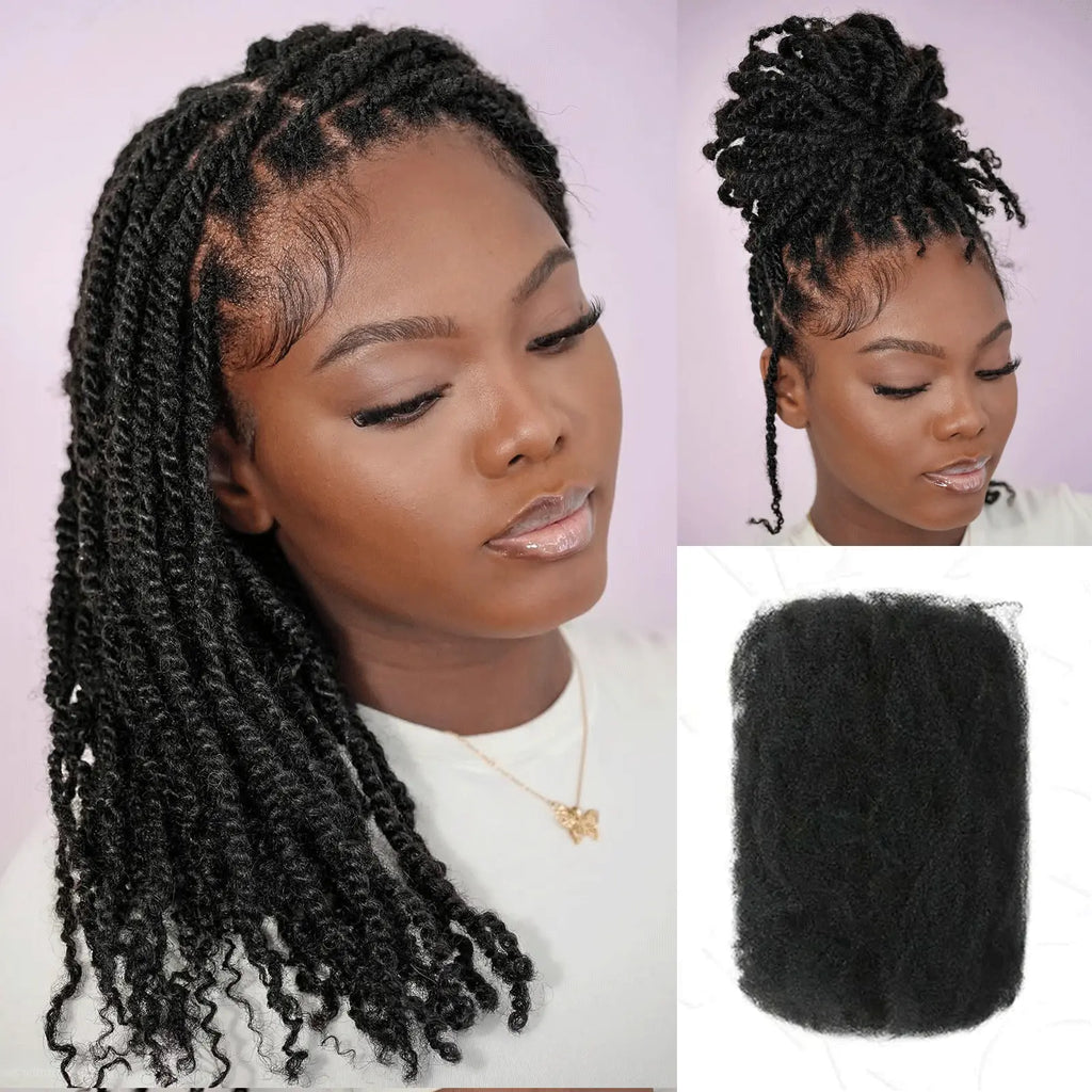 Toyotress Luxurious 100% Human Hair Afro Kinky Bulk Braiding Hair